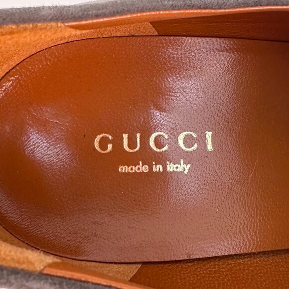 Authentic GUCCI Grey Suede Bamboo Tassel Booties - Size 8.5 - Picture 11 of 13